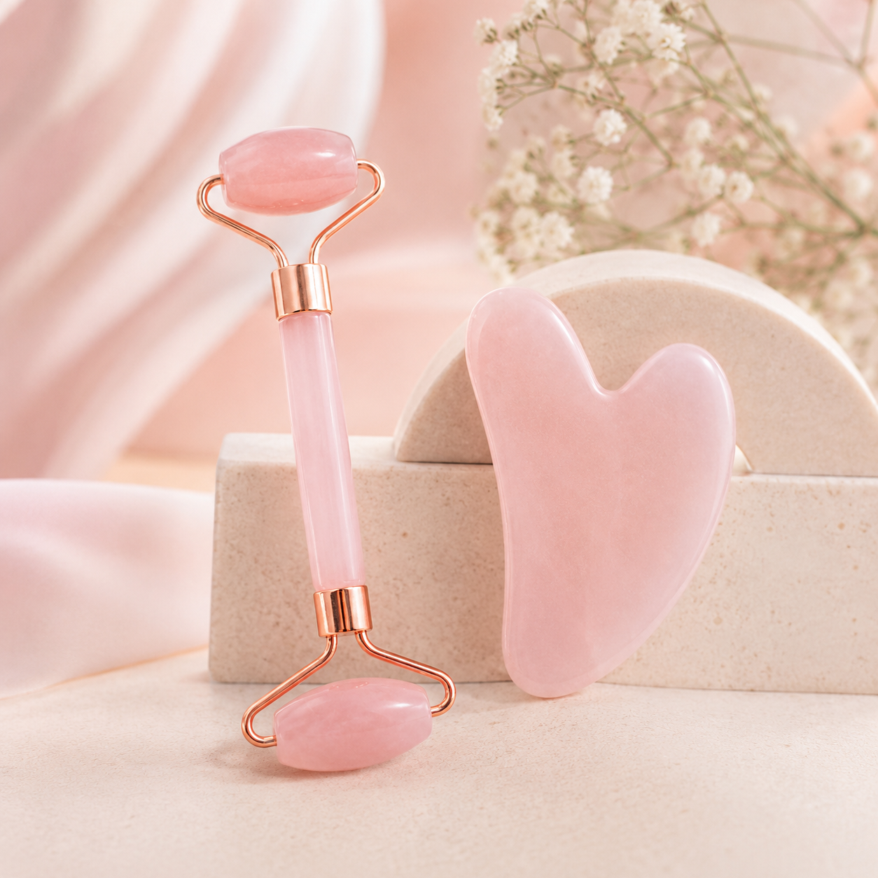 Rose Quartz Face Sculpting Set